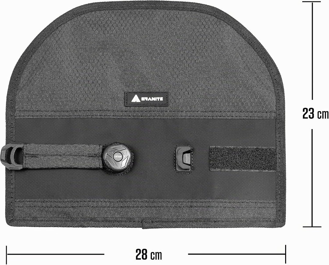 Granite Quiver Werkzeug-Rolltasche für Gravel-, Road- und Mountainbikes. Mit Roll-Up-System und Dial