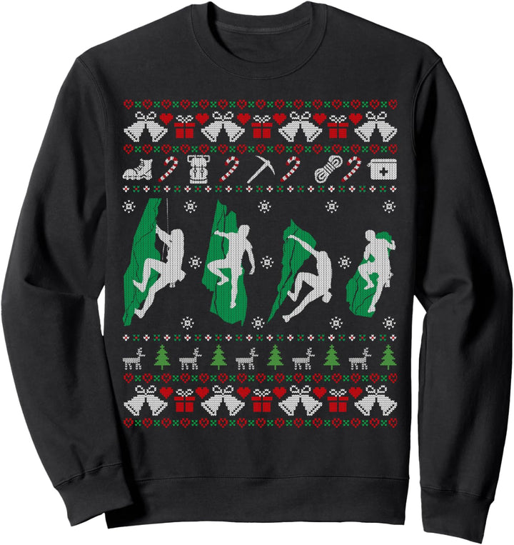Funny Climbing Ugly Christmas Sweater Gift for Men Women Sweatshirt