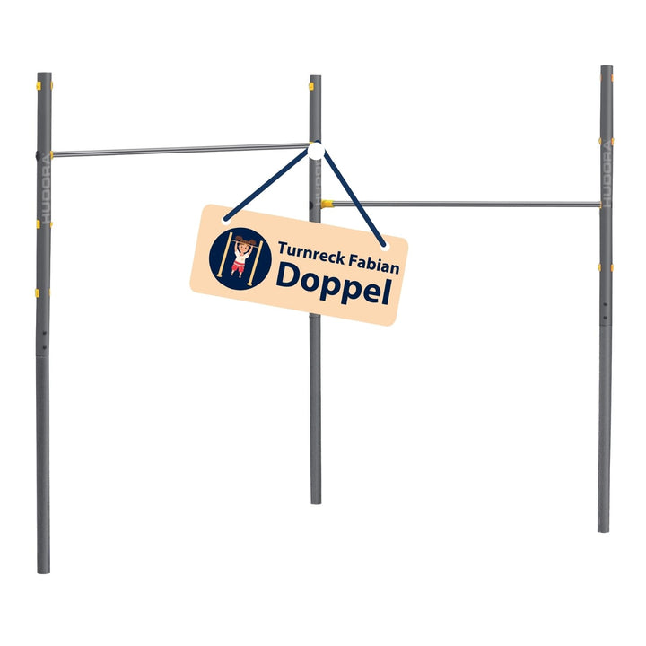 HUDORA Turnreck Fabian Standard/Pro - einfache/doppelte Turnstange für Kinder & Erwachsene - 4-fach