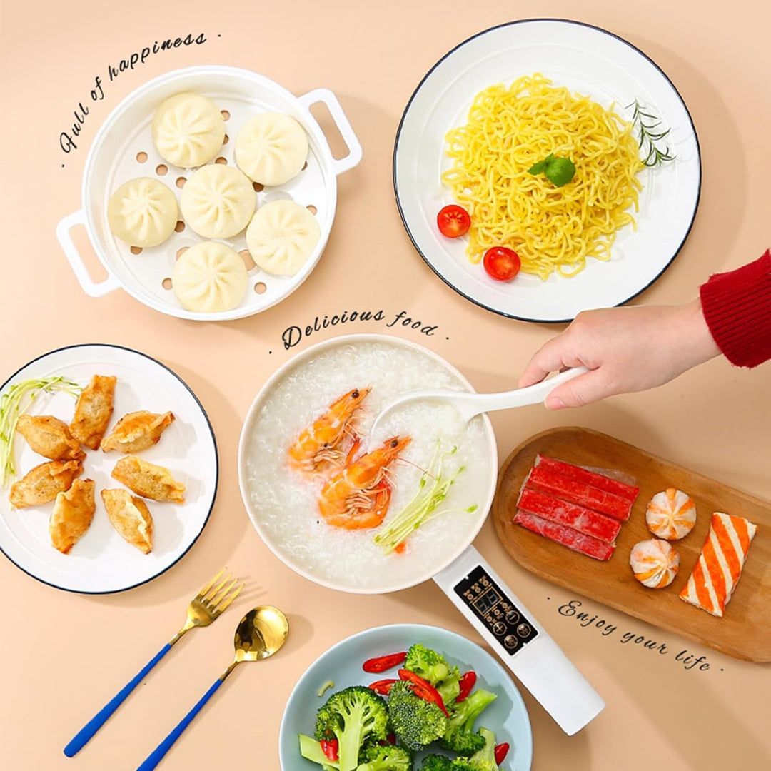 Elektrische Hot Pot Topf Mit Dampfgarer, Elektrischer Hot Pot 1,6 L, Mini Antihaft Multikocher, Anti