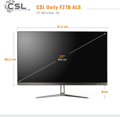 All-in-One-PC CSL Unity F27B-ALS, 68,58 cm (27 Zoll, 1920x1080 Full HD) - Leistungsstarker AIO (Inte