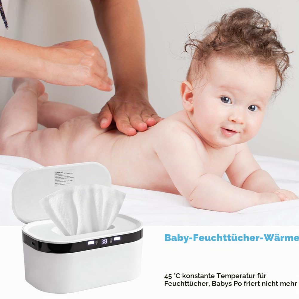 Tutamaz 10W Feuchttuch Wärmer, 3 Heizstufen Schnell, Baby Wischtuchwärmer, USB Wischtuchwärmer,Handt