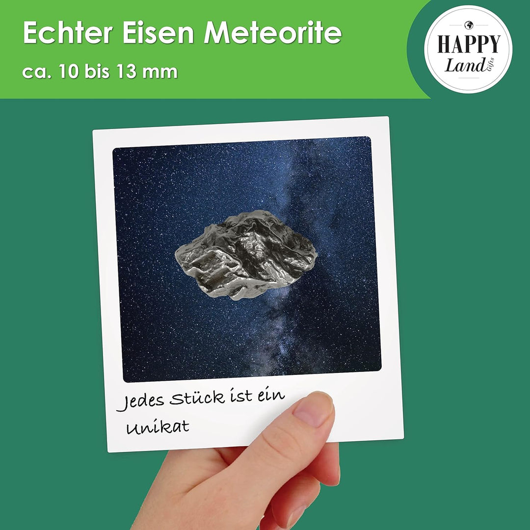 happylandgifts® Echte Sternschnuppe zum Danke Sagen | Echter Meteorit | Hochwertige Urkunde mit Wuns