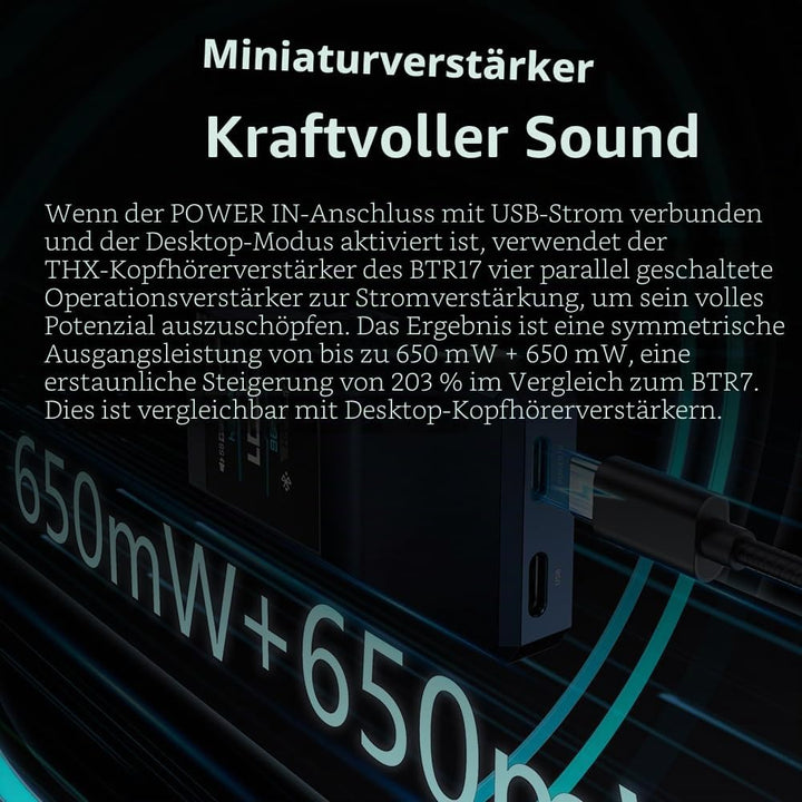 FiiO BTR17 Bluetooth 5.4 USB DAC AMP mit LDAC, aptX Lossless, Dual ES9069Q, 10-Band PEQ, THX AAA 78