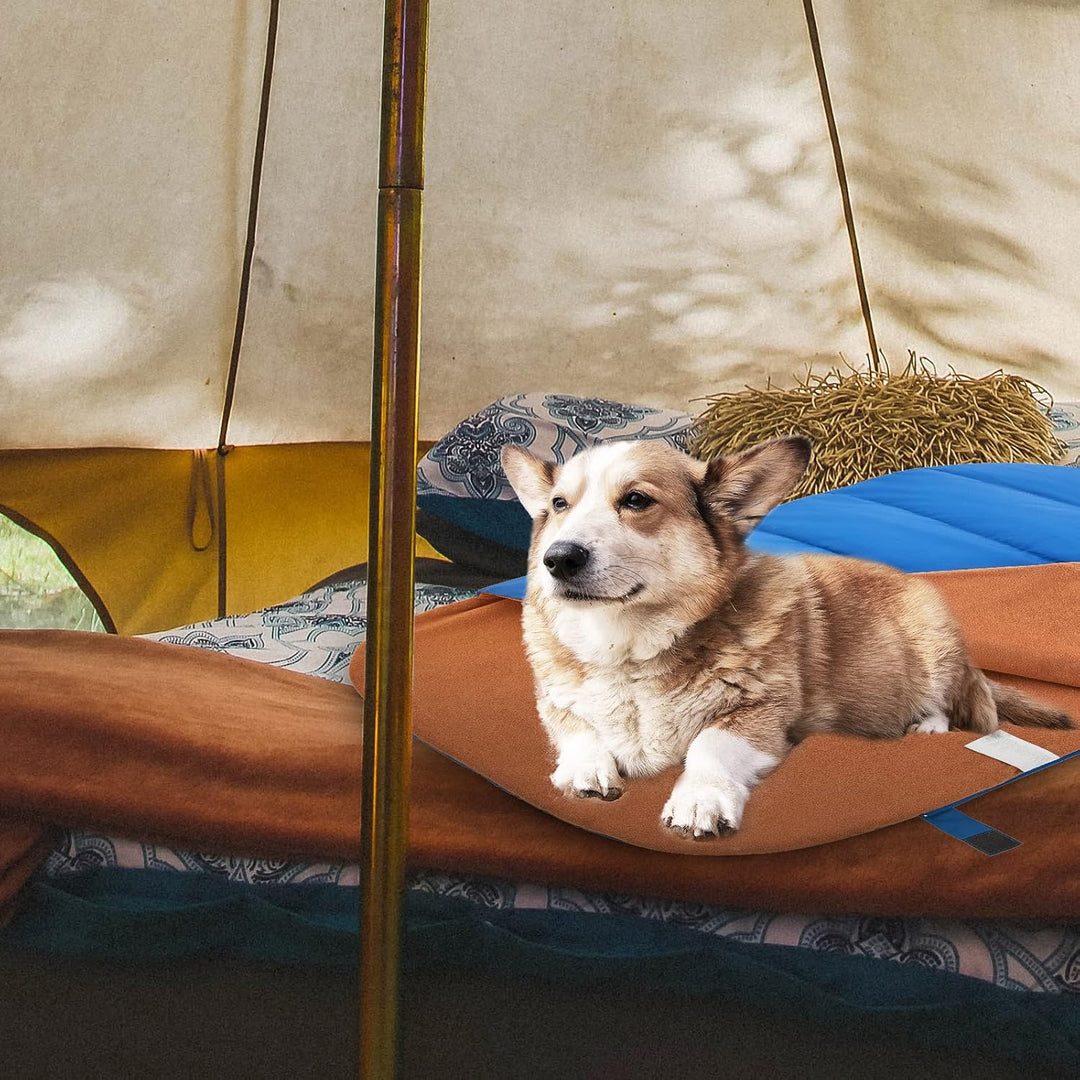KingCamp Hundeschlafsack,2-in-1 Hundedecke &amp; Hundematte Blau, Blau