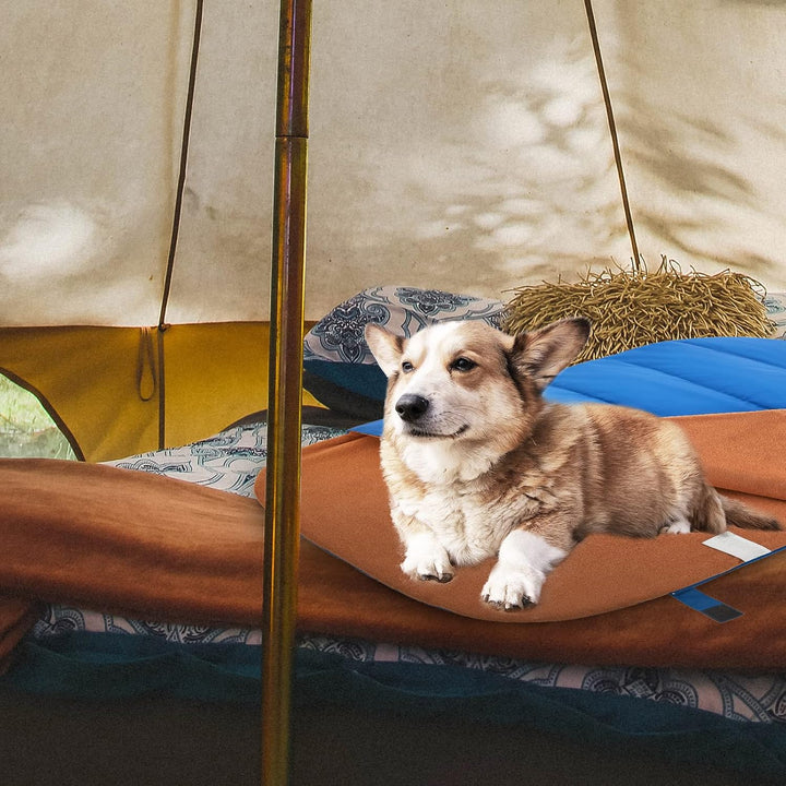 KingCamp Hundeschlafsack,2-in-1 Hundedecke &amp; Hundematte Blau, Blau