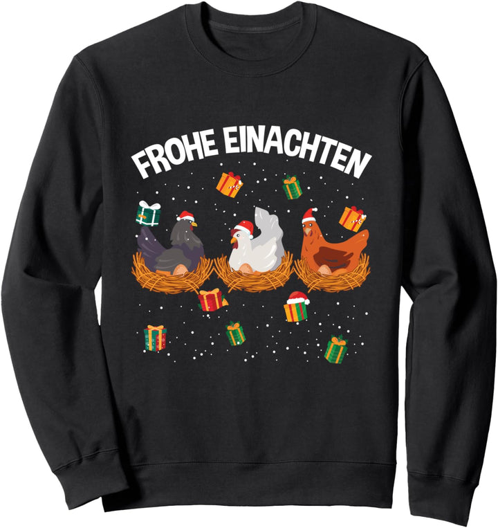 Frohe Einachten Huhn Weihnachten Hühner Landwirt Bauernhof Sweatshirt