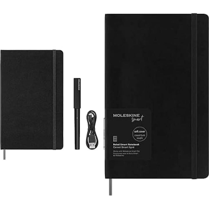 Moleskine Smart Writing Set, Smart Notebook mit Smart Pen, 13x21 cm, Schwarz + Smart Notebook, Smart