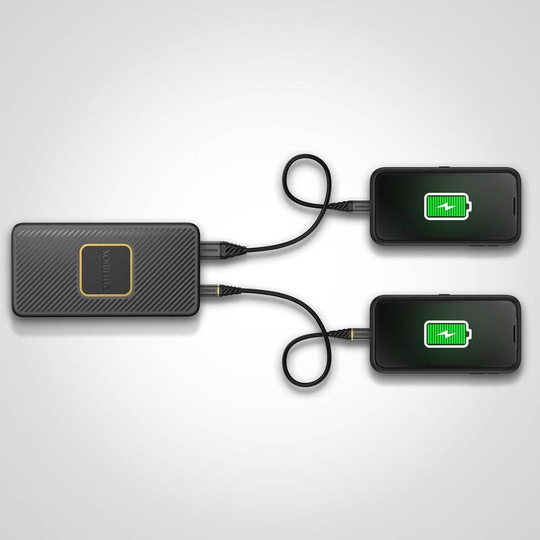 OtterBox Power Bank mit Qi 10W drahtlosem Laden, 10,000 mAh externer Akku mit USB-A 18W und USB-C 18