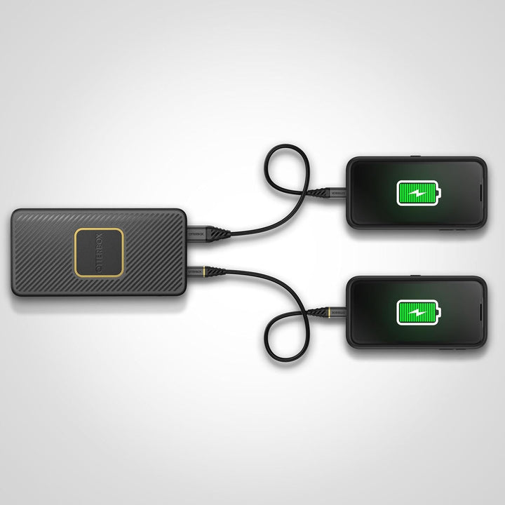 OtterBox Power Bank mit Qi 10W drahtlosem Laden, 10,000 mAh externer Akku mit USB-A 18W und USB-C 18