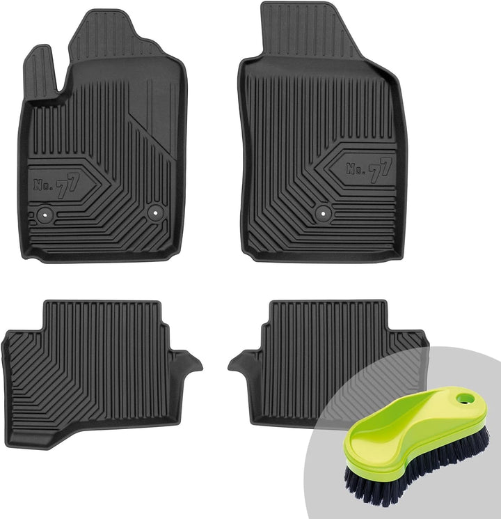 FROGUM No.77 Gummimatten Ganzjahresset von Auto Fussmatten Autofussmatten für FIAT 500e I 2015-2020