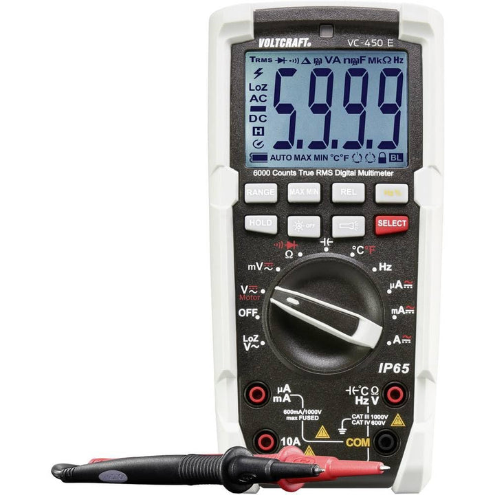 VOLTCRAFT VC-450 E Hand-Multimeter digital Strahlwassergeschützt (IP65) CAT III 1000 V, CAT IV 600 V