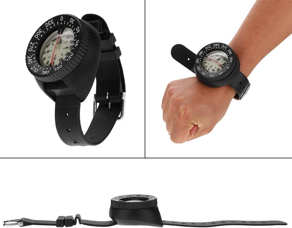 Dilwe Handgelenk Kompass, Wasserdicht Tauchkompass Scuba Tauch Kompass Outdoor Kompass für Survival,