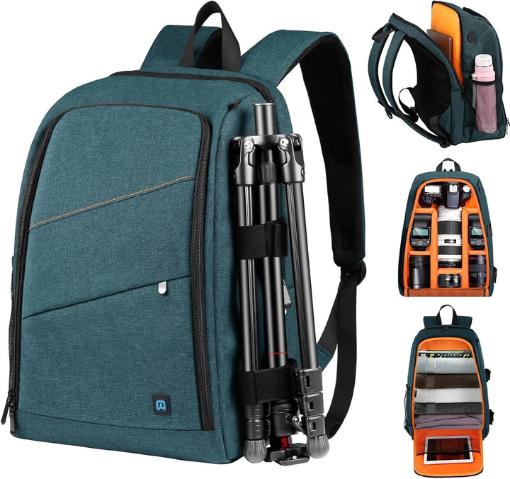 König Design Kamerarucksack Rolltop Fotorucksack Wasserdicht Robuste Rucksack für Spiegelreflexkamer