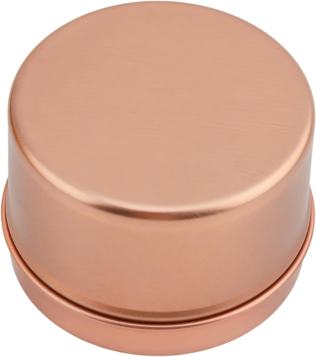 24 Stück 120ml Metall Kerzengläser mit Deckel Rosegold, Leere Kerzendosen zum Kerzen Giessen, Runde