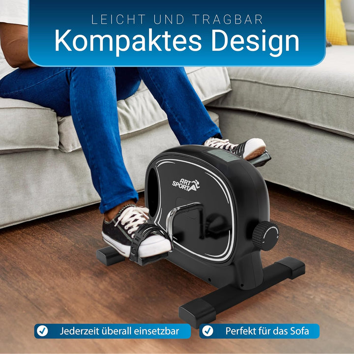 Juskys Pedaltrainer Sportivo - leiser Heimtrainer, Fitnessgerät, Senioren, Armtrainer, Beintrainer,