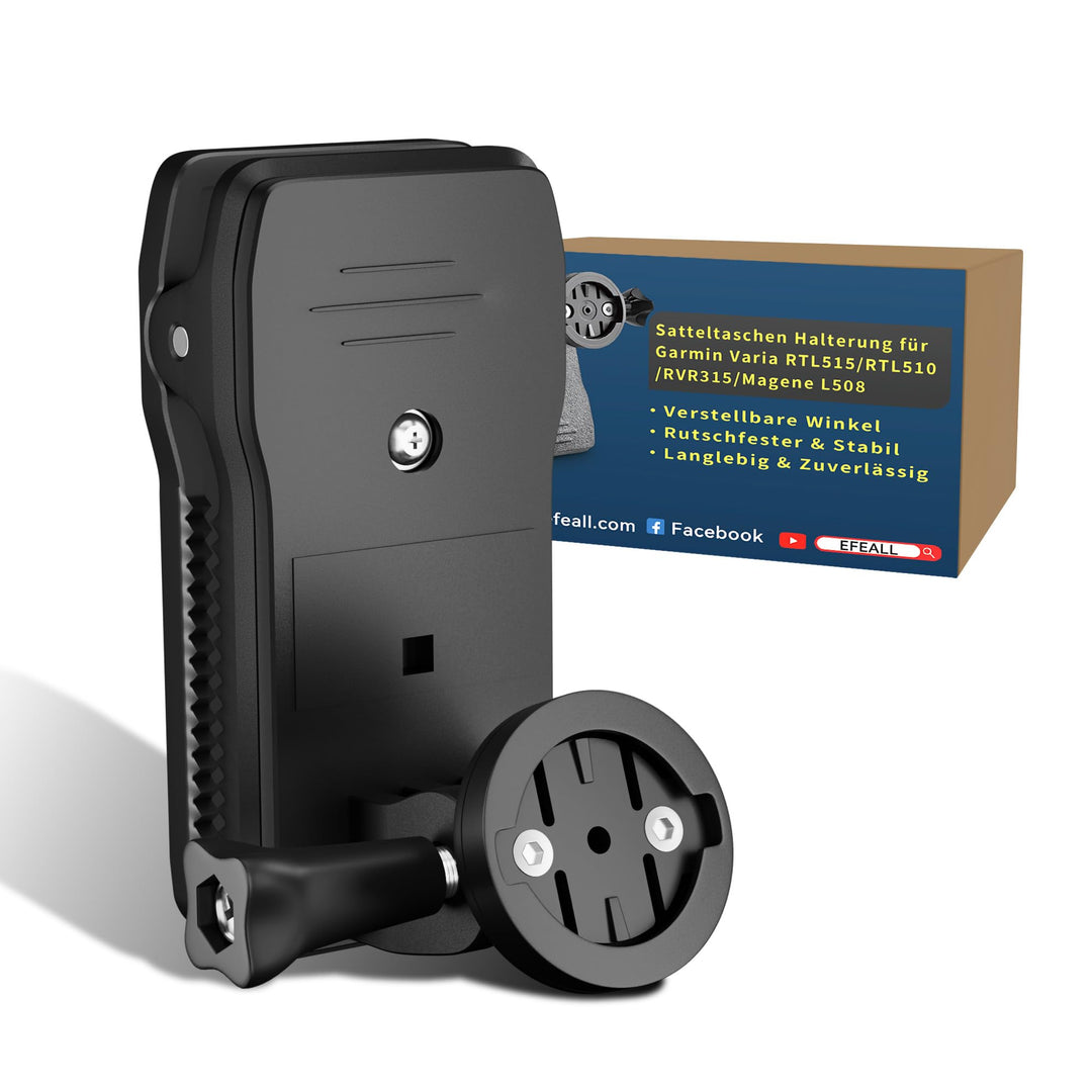 EFEALL Satteltaschen Halterung für Garmin Radar, 360° Drehbar & Neigbar Varia Halterung, Rutschfeste