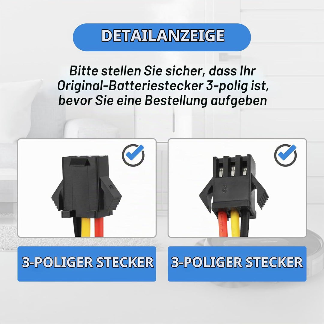 K KYUER 14.4V Rechargeable Akku für AIRROBO P20 Robot Vacuum Cleaner RoboVac Battery 3400mAh