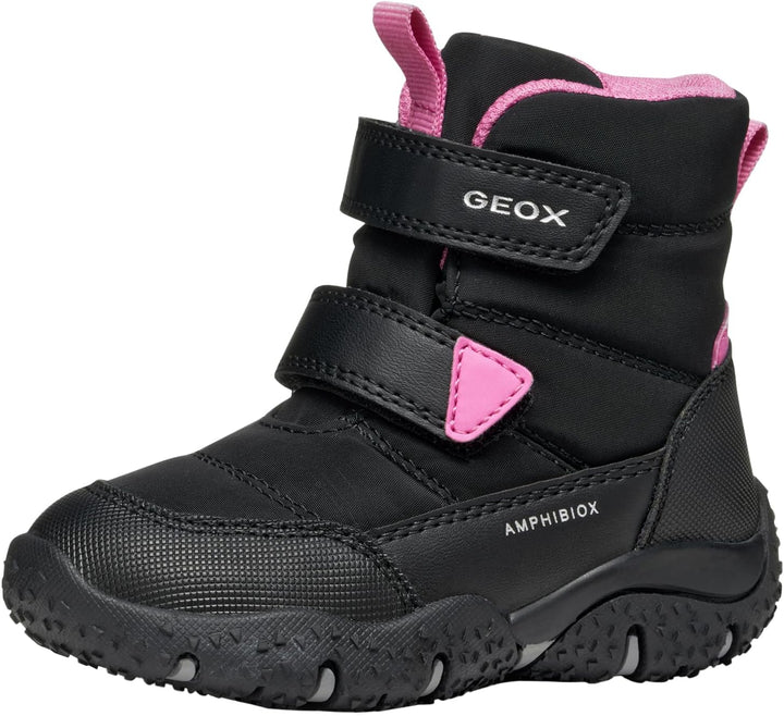 Geox Mädchen B Baltic Girl B ABX Sneaker 25 EU Black Fuchsia, 25 EU Black Fuchsia