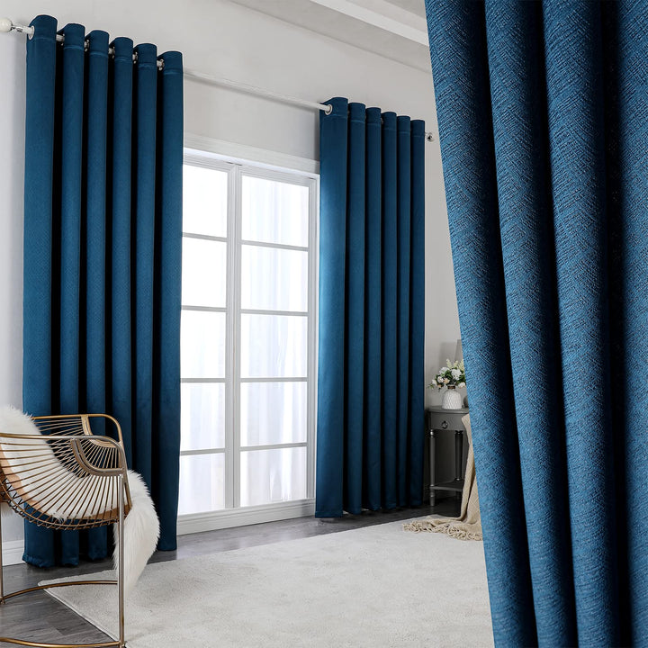 Krismile Total Blackout Curtains – Thermal Insulated Soundproof & Noise Reducing, Thick Long Lined C