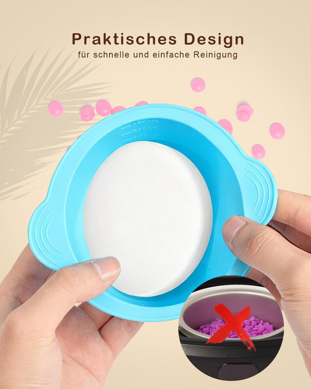 Waxing Set,Wachs Haarentfernung,Digitales Wachswärmer Wax Maschine Enthaarungswachs mit 400g Wax,20