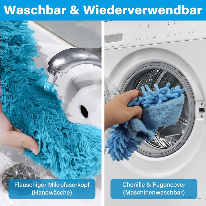 marysgift Staubwedel Teleskop Waschbar Mikrofaser Duster Lang Ausziehbar Bis 250cm,7 Stück Staubwede