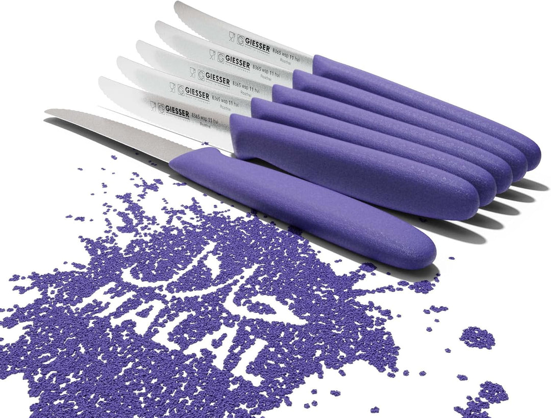 Giesser seit 1776 - Made in Germany - Tomatenmesser 6er Set Halal, lila, nachhaltiger griff, rutschf