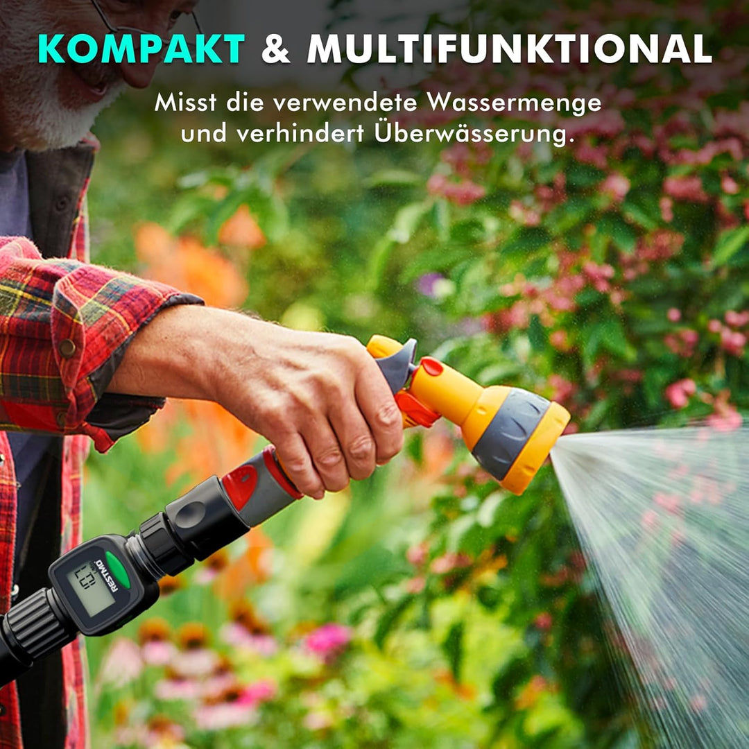 RESTMO Wasserzähler, Wasserdurchflussmesser mit hohe Messgenauigkeit, Messung des Gallonen-/Literver