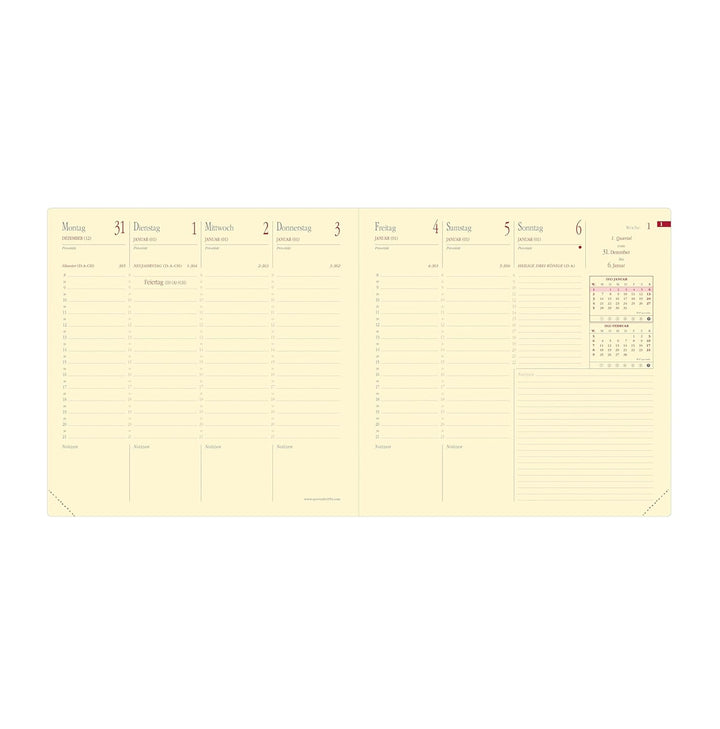EXECUTIF PREST VZ Silk wassergrün 2027: Kalender im Schreibtischformat, Gebundenes Buch
