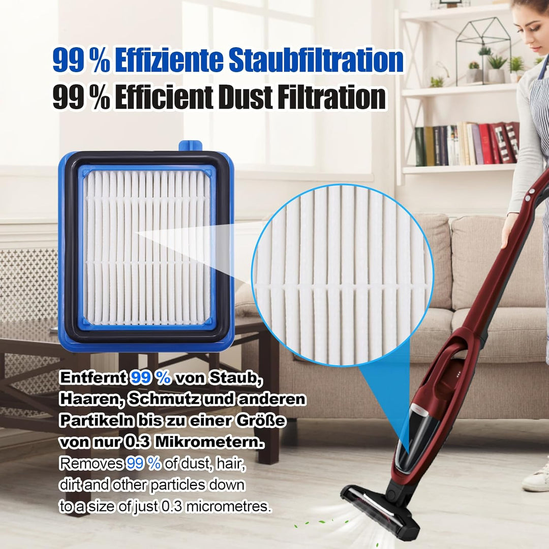 6 Stück Filter Zubehör für AEG QX6 QX7 QX8-2 ASKW1 Staubsauger, Staubsauger Filter Set für AEG ASKW1