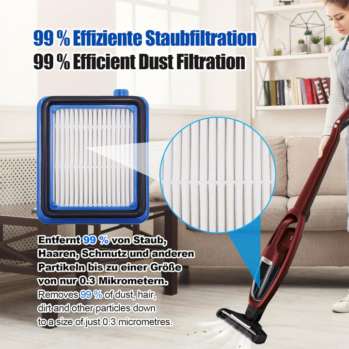 6 Stück Filter Zubehör für AEG QX6 QX7 QX8-2 ASKW1 Staubsauger, Staubsauger Filter Set für AEG ASKW1