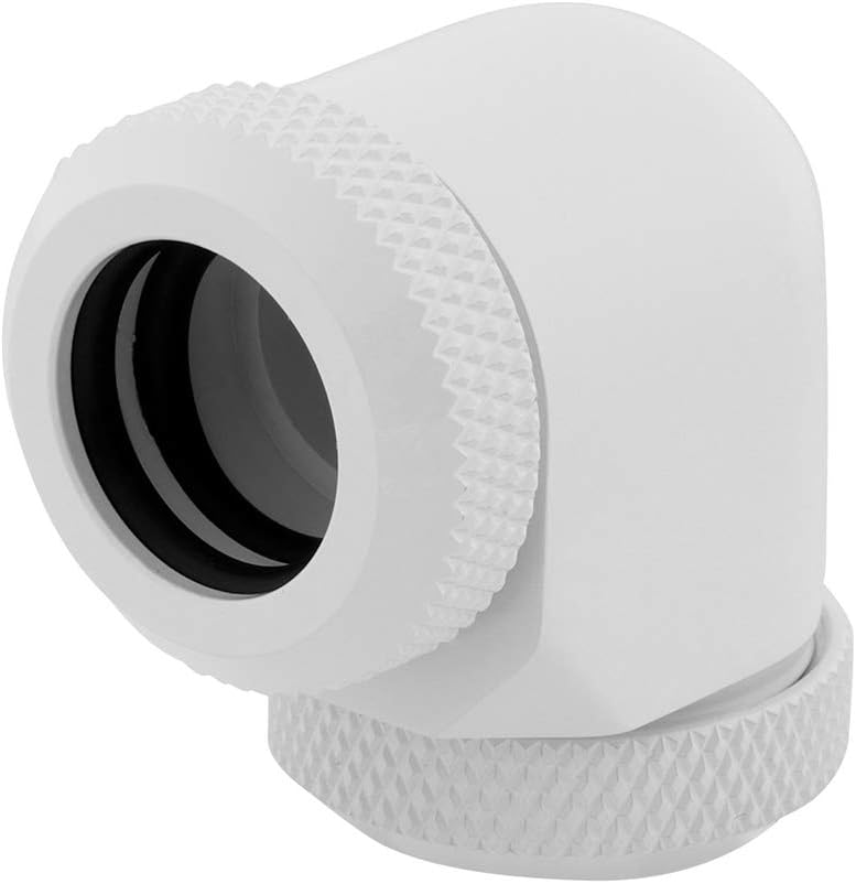 Corsair Hydro X Series, XF Hardline, 90° Anschluss mit AD 12 mm, Doppelpack, Weiss 12mm (90 Grad) We