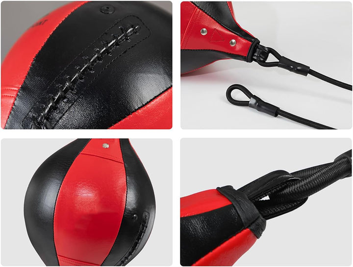 MFYOUPK Boxing - Elastischer Boxball | Flexibler Doppelendball Aus PU Leder Für Fitness Koordination