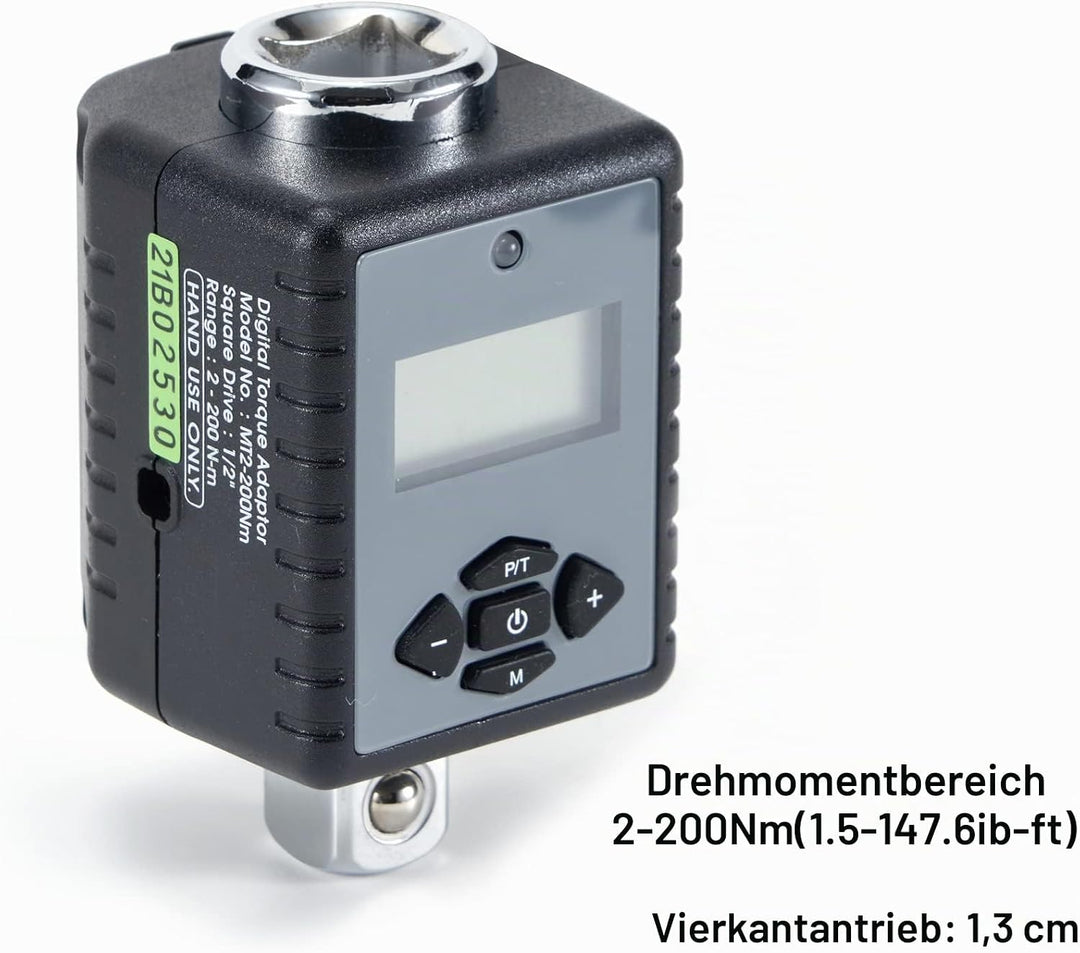 ThreeH 1/2 '' (1,5 bis 147,6 ft-lbs.) Hochleistungs-Digital-Drehmomentadapter mit LED- und Summer-Al