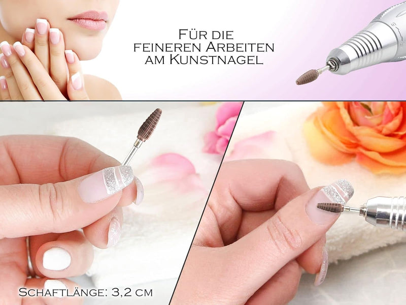 Profi Nagelfräser Bit HM-Fräser mit Querhiebzahnung Spezialbeschichtet zum Abtragen von Gelnägel und