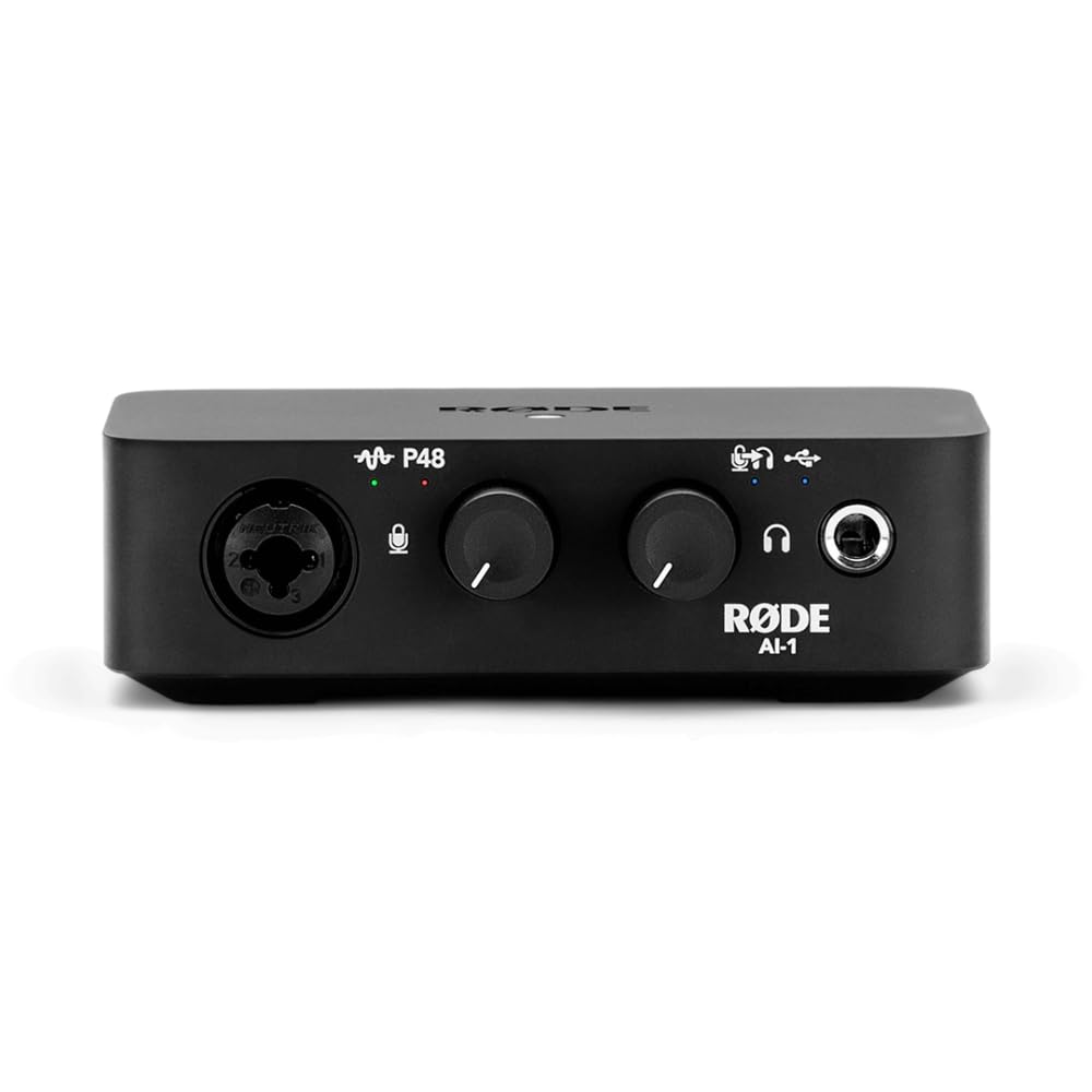 RØDE AI-1 - Studioqualität USB Audio Interface mit Neutrik™-Combo-Eingang für Musikproduktion, Strea