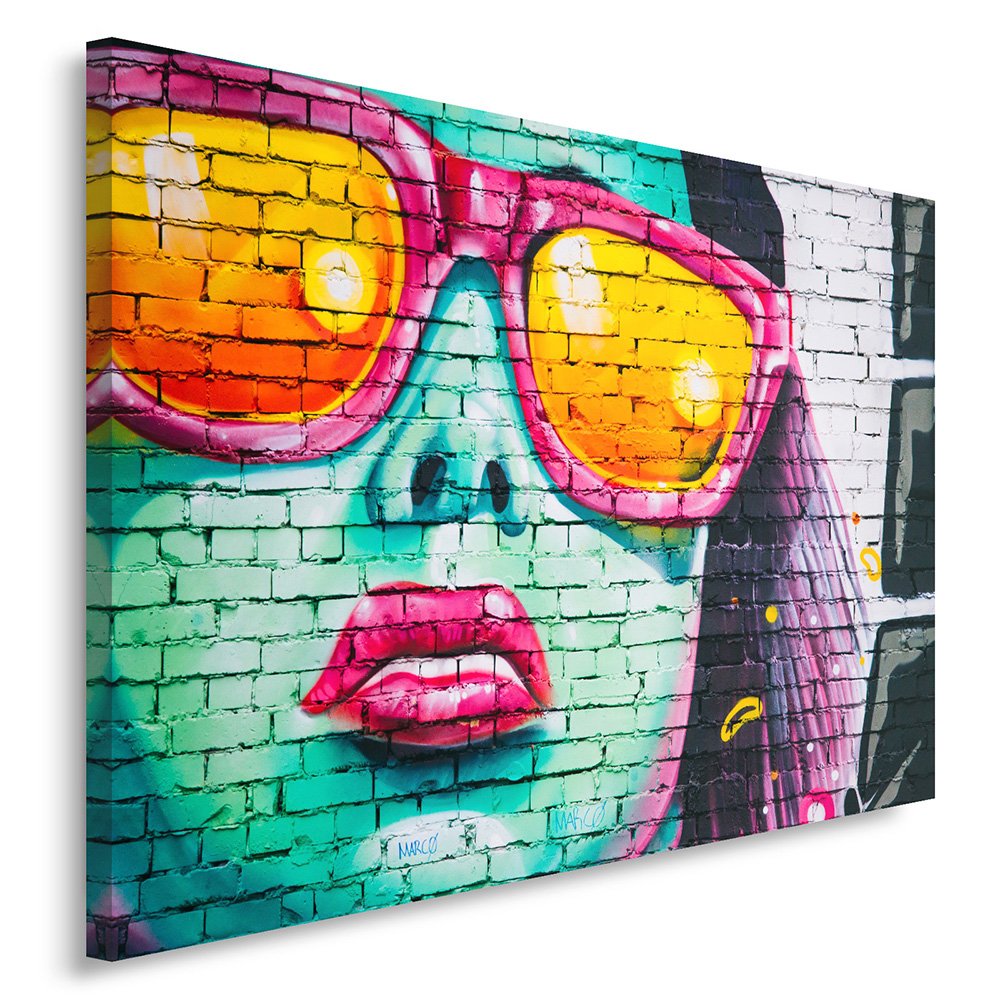 Feeby. Wandbild - 1 Teilig - 80x120 cm, Leinwand Bild Leinwandbilder Bilder Wandbilder Kunstdruck, G