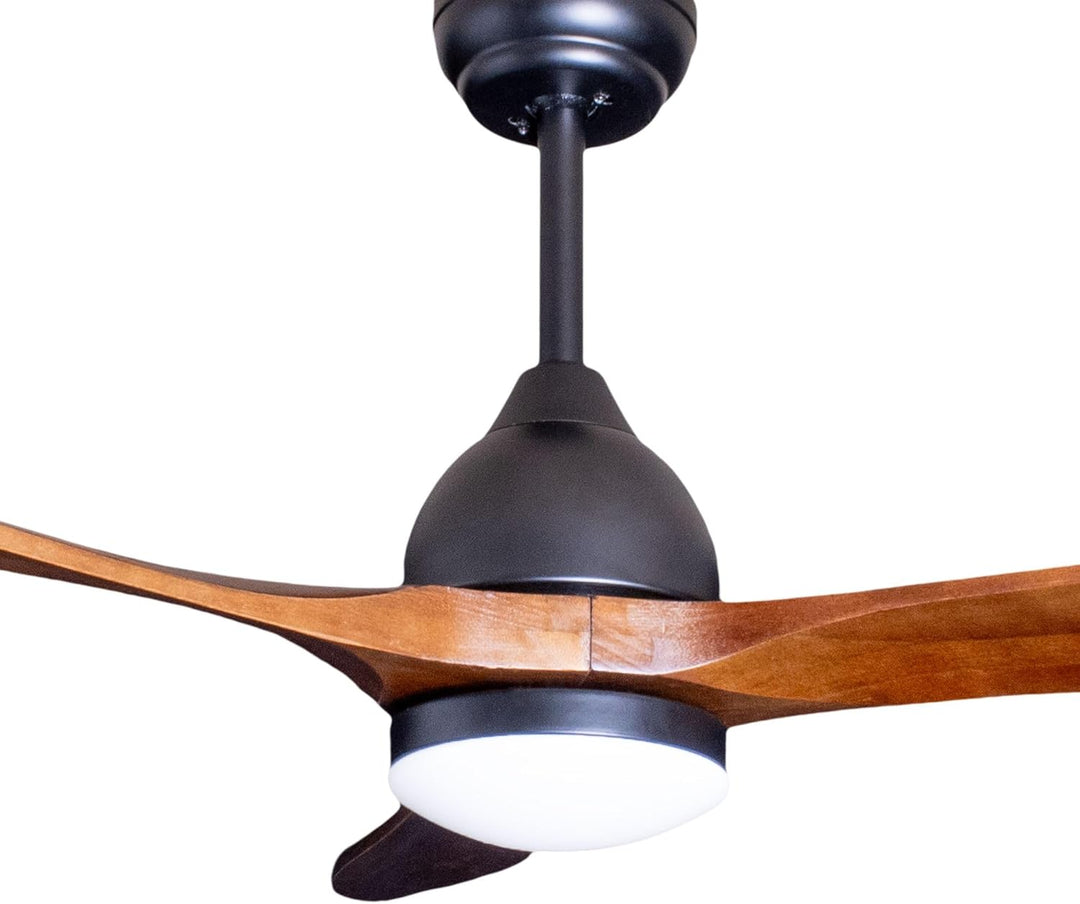 Eclipse Deckenventilator mit Beleuchtung, Leise mit 6 Windstufen, App und Fernbedienung, Sommer und