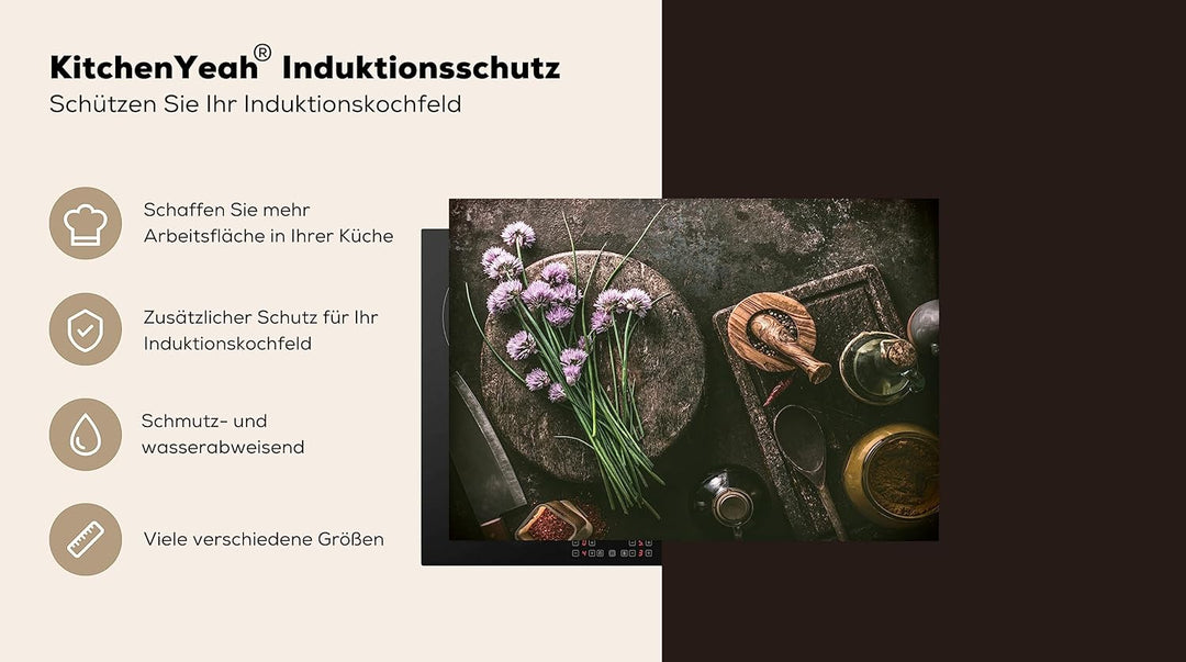 KitchenYeah© Herdabdeckplatte Einteilig Ceranfeld Abdeckplatte Küche Deko Ceranfeldabdeckung Herdabd