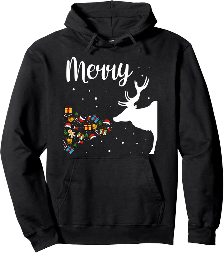 Weihnachten Rentier Elch Hirsche Partnerlook Paar Pärchen Pullover Hoodie