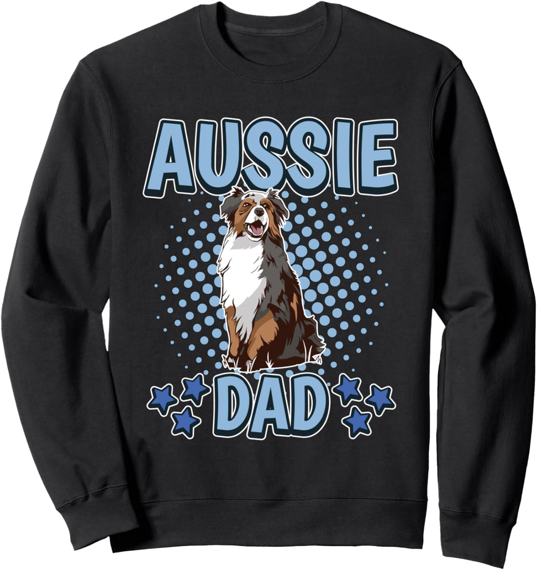 Herren Aussie Dad Papa Vatertag Australischer Schäferhund Sweatshirt