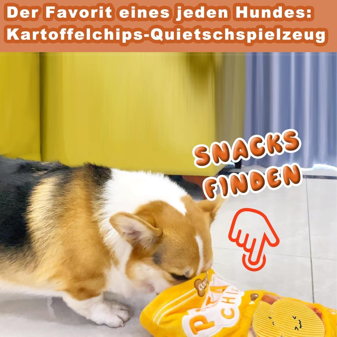 Hundespielzeug Kleine Hunde,Crinkly Squeaky Hundespielzeugs Interaktives Plüsch Hundespielzeug spiel