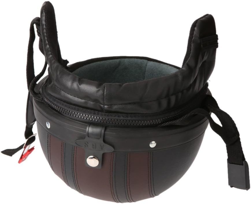 Shkalacar Motorradhelm, Vintage, Scooter, Chopper, Motorradhelm, offenes Gesicht, mit UV-Visierbrill