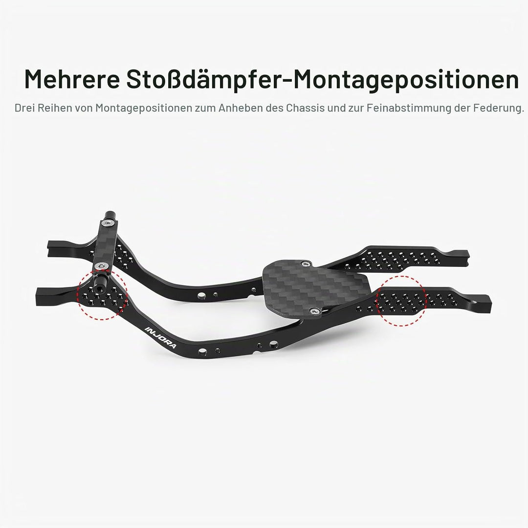 INJORA LCG Aluminium Chassis Bausatz für 1/30 Axial SCX30 Chassis-Bausatz, Chassis-Bausatz
