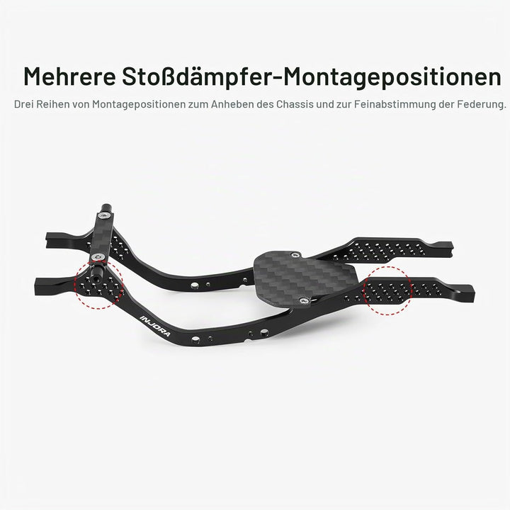 INJORA LCG Aluminium Chassis Bausatz für 1/30 Axial SCX30 Chassis-Bausatz, Chassis-Bausatz