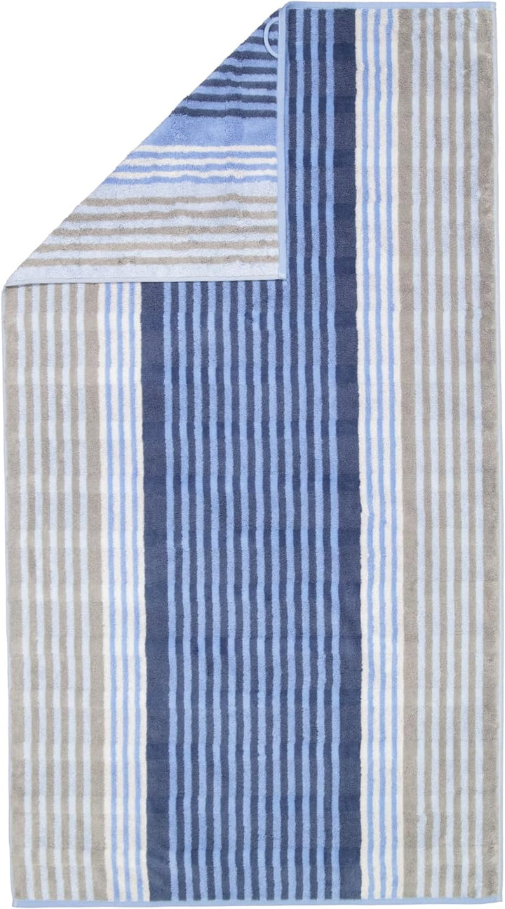 CAWÖ Home Handtücher Noblesse Harmony Streifen 1085 Sky - 17 Duschtuch 80x160 cm, Duschtuch 80x160 c