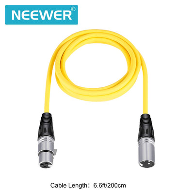 Neewer® 6er Pack 6.5FT / 2M XLR-Stecker auf XLR-Buchse Farbe Mikrofonkabel Gummi versiegelte Verbind