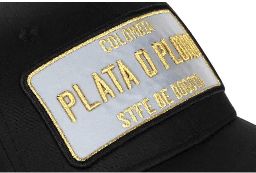 SKR Plata o Plomo Cap, schwarz, reflektierend, Colombia Bogota Baseball – Unisex Gr. Einheitsgrösse,