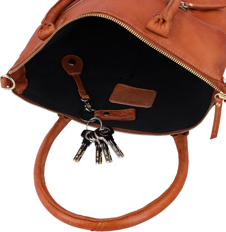 Gusti Shopper Leder - Mia Handtasche Damen Arbeitstasche Braun, Braun