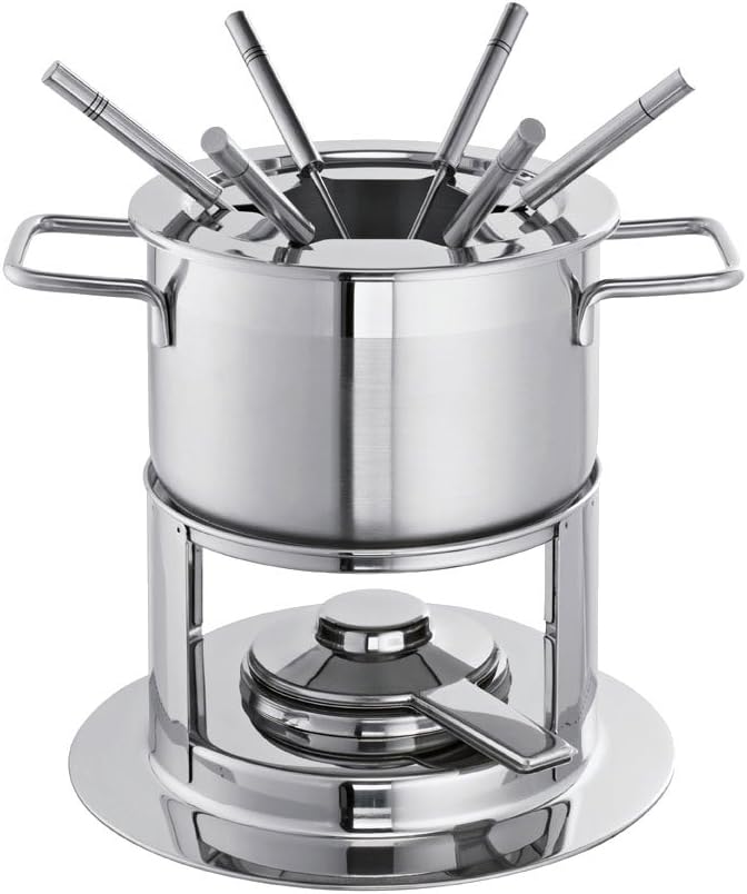 Schulte-Ufer, Edelstahl, 69070-16 Phoenix 16 cm mit 6 Einlegegabeln Fondue-Sets, Silber, 2 ltr 16 cm